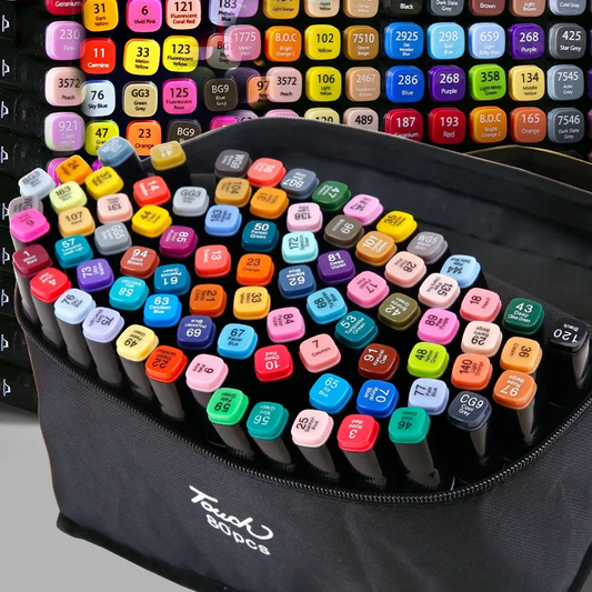 80 Marcadores Doble Punta Lapices Colore